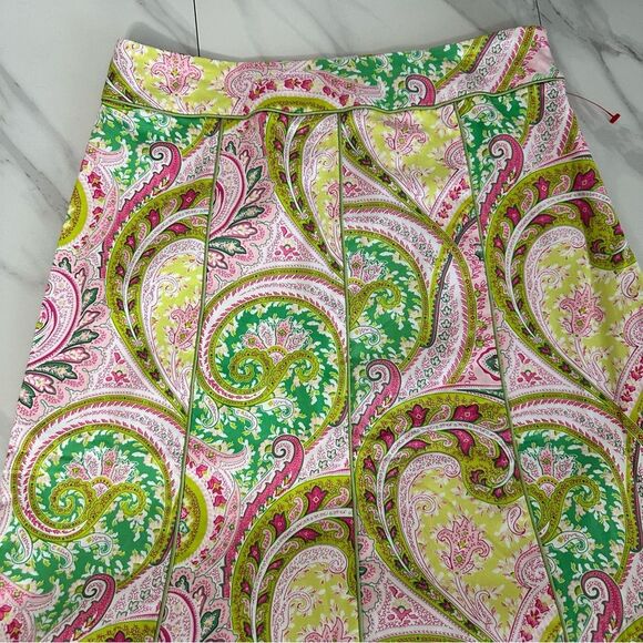 Chadwicks Paisley Midi Skirt - Pink, Green, Yellow - Picture 2 of 8